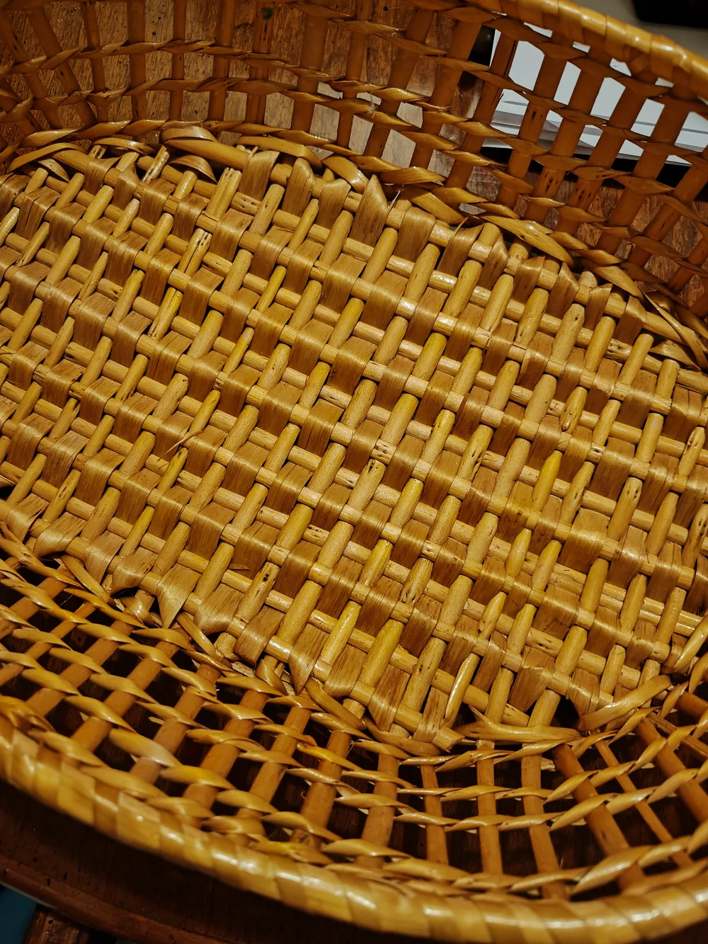 Source Unknown Woven Oval Basket Pair - Natural Brown
